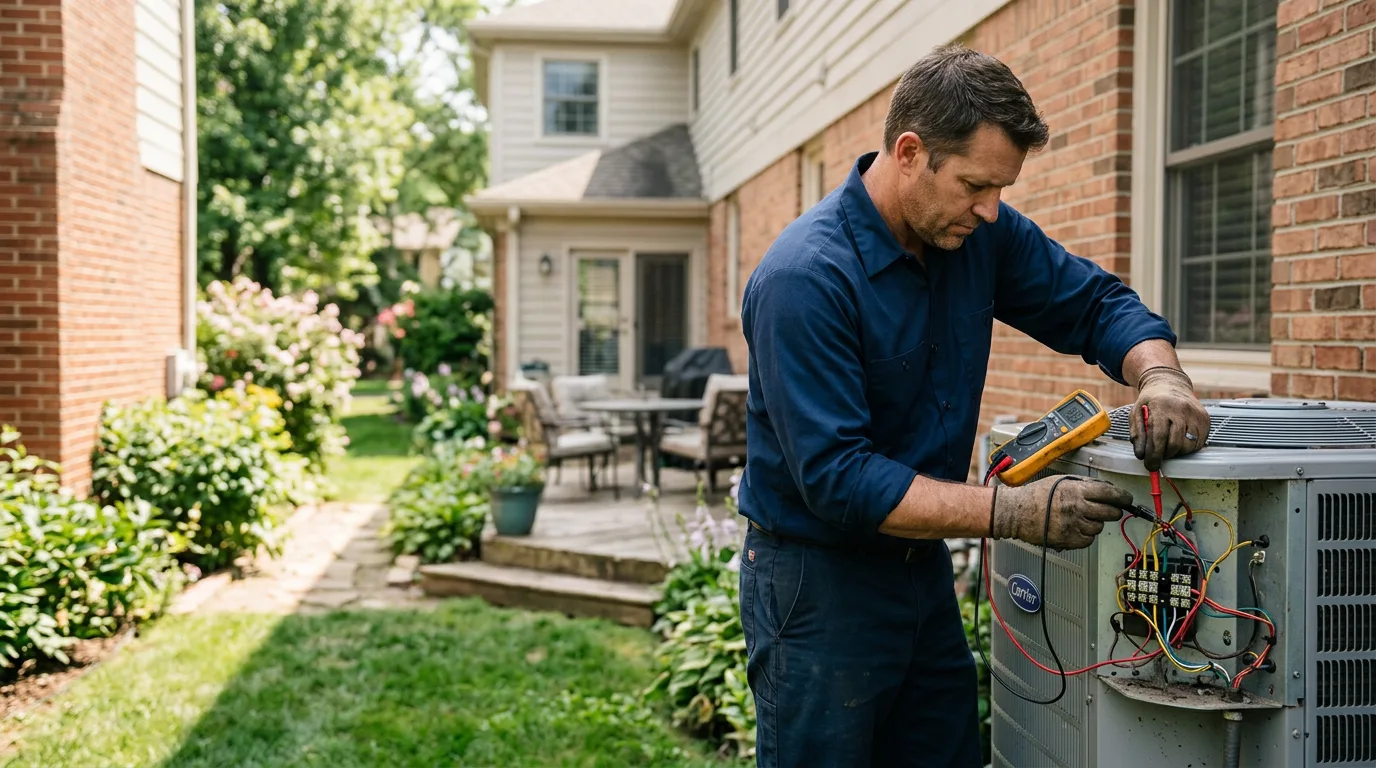 HVAC technician working near Golden, MO